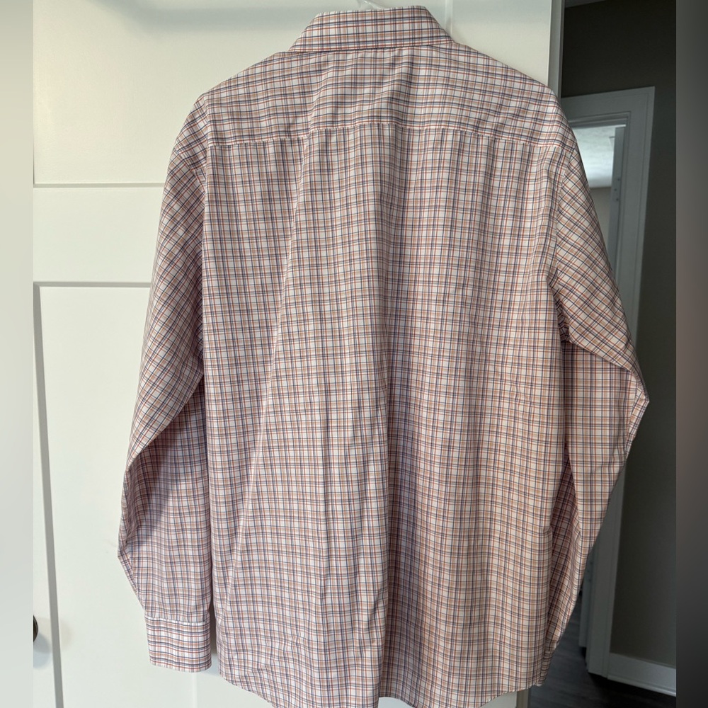 Egara Blue and Orange Casual Button Down Shirt - Picture 3 of 3